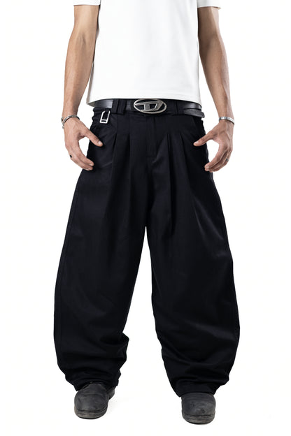 Black Pleated Balloon Pants