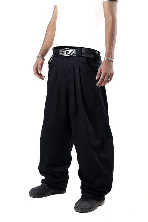 Black Pleated Balloon Pants